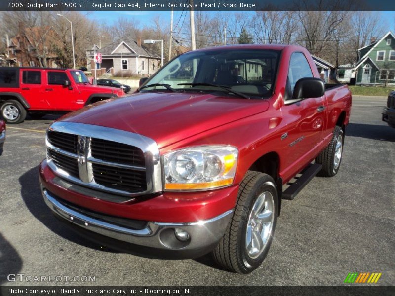 Inferno Red Crystal Pearl / Khaki Beige 2006 Dodge Ram 1500 SLT Regular Cab 4x4