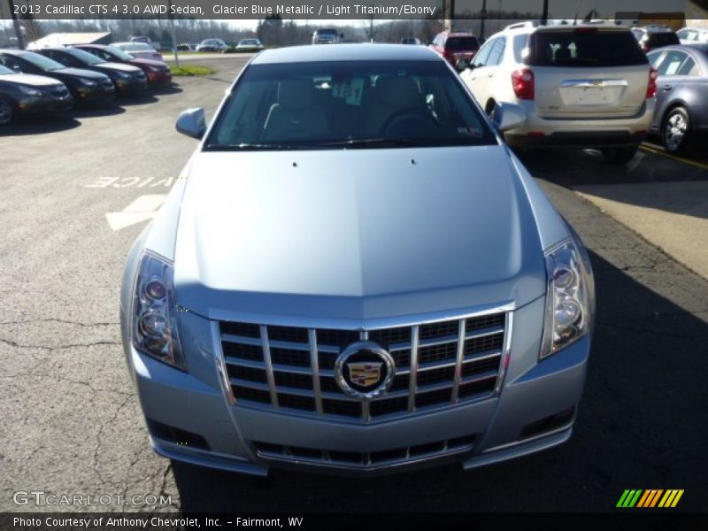 Glacier Blue Metallic / Light Titanium/Ebony 2013 Cadillac CTS 4 3.0 AWD Sedan
