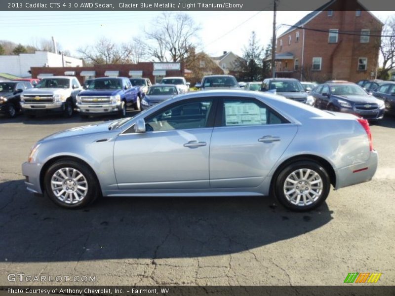Glacier Blue Metallic / Light Titanium/Ebony 2013 Cadillac CTS 4 3.0 AWD Sedan