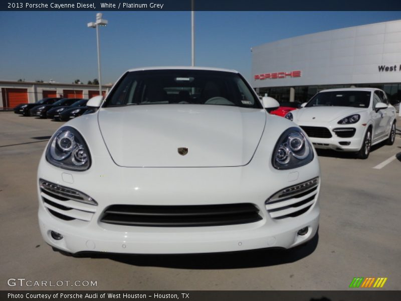 White / Platinum Grey 2013 Porsche Cayenne Diesel