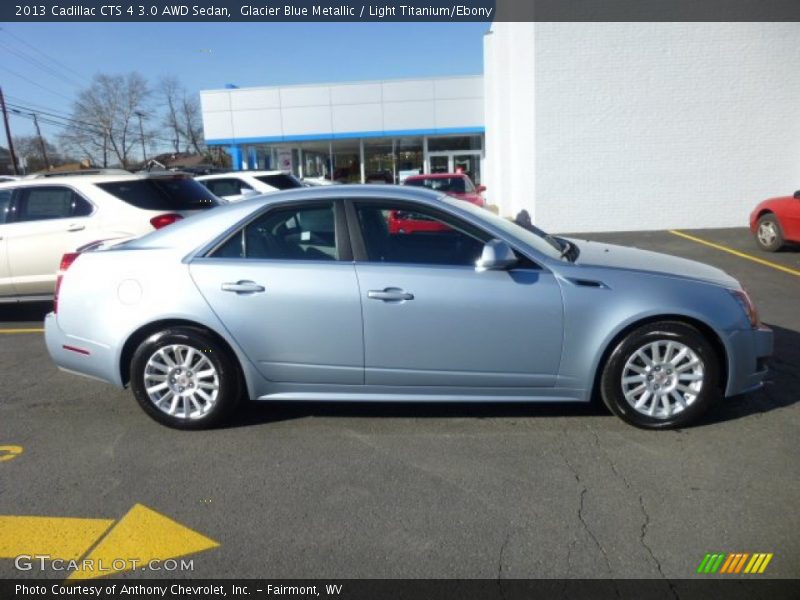 Glacier Blue Metallic / Light Titanium/Ebony 2013 Cadillac CTS 4 3.0 AWD Sedan