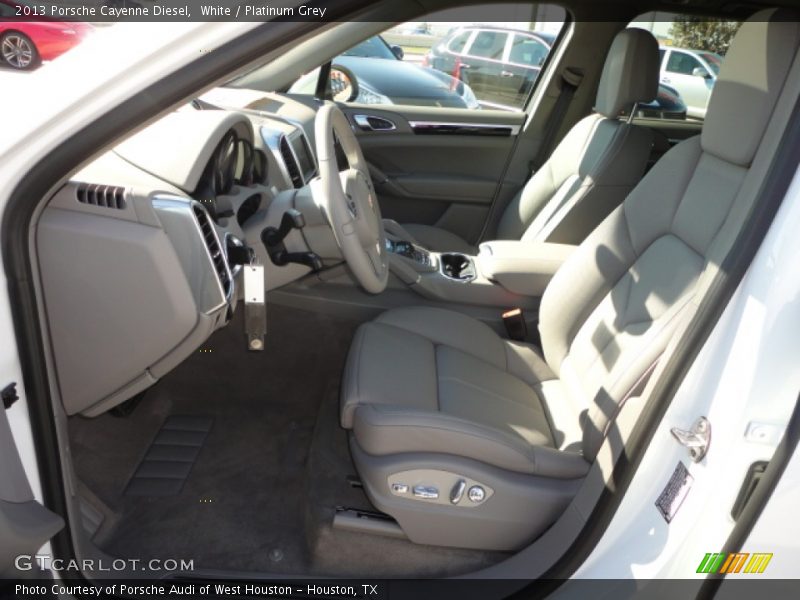 White / Platinum Grey 2013 Porsche Cayenne Diesel
