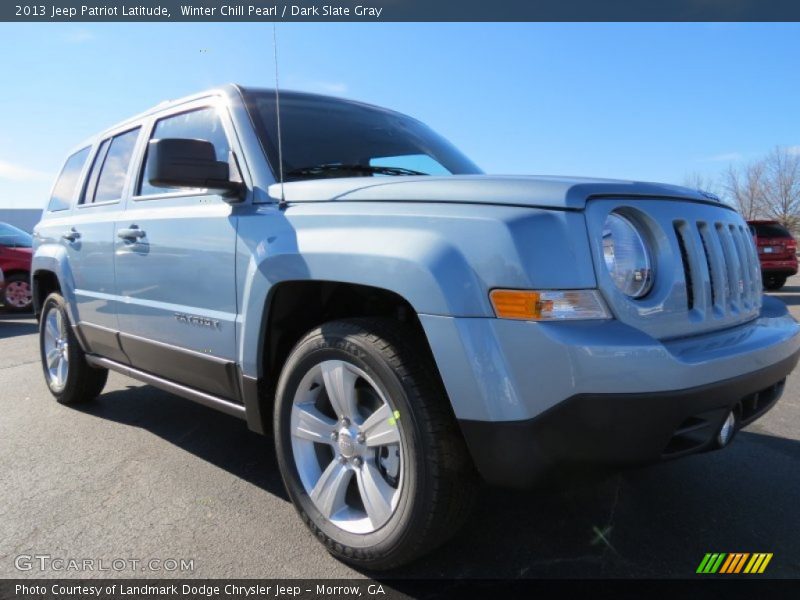 Winter Chill Pearl / Dark Slate Gray 2013 Jeep Patriot Latitude