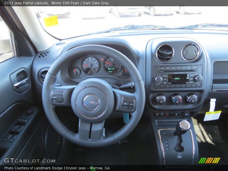 Winter Chill Pearl / Dark Slate Gray 2013 Jeep Patriot Latitude