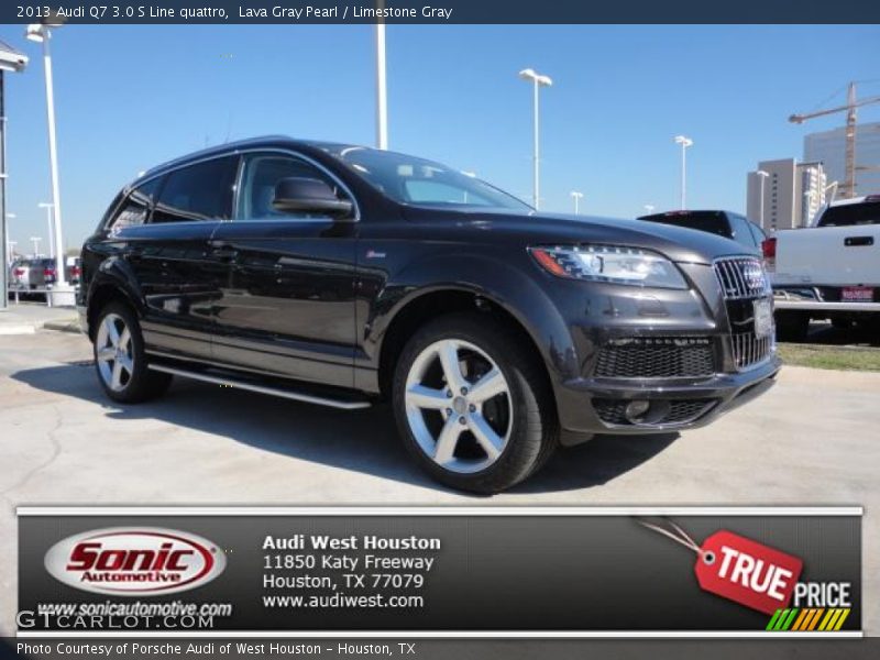 Lava Gray Pearl / Limestone Gray 2013 Audi Q7 3.0 S Line quattro