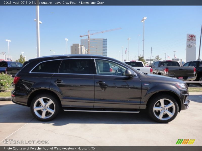 Lava Gray Pearl / Limestone Gray 2013 Audi Q7 3.0 S Line quattro