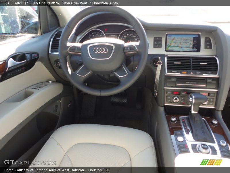 Lava Gray Pearl / Limestone Gray 2013 Audi Q7 3.0 S Line quattro