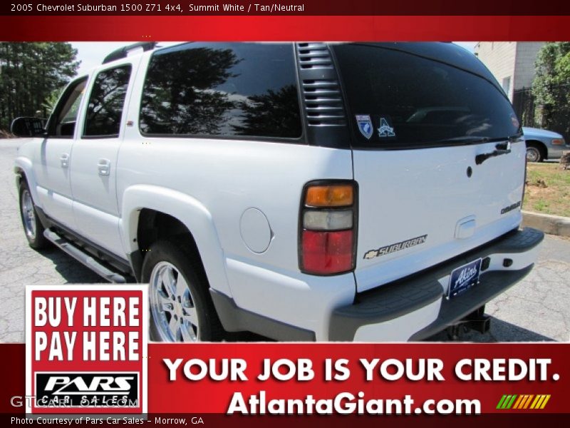Summit White / Tan/Neutral 2005 Chevrolet Suburban 1500 Z71 4x4