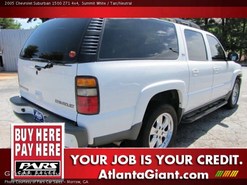Summit White / Tan/Neutral 2005 Chevrolet Suburban 1500 Z71 4x4