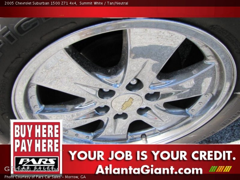 Summit White / Tan/Neutral 2005 Chevrolet Suburban 1500 Z71 4x4