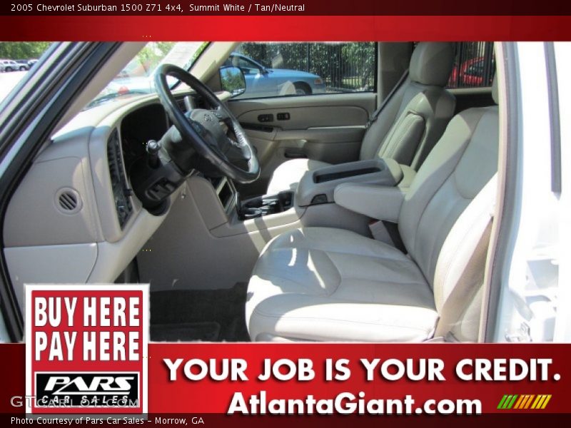 Summit White / Tan/Neutral 2005 Chevrolet Suburban 1500 Z71 4x4