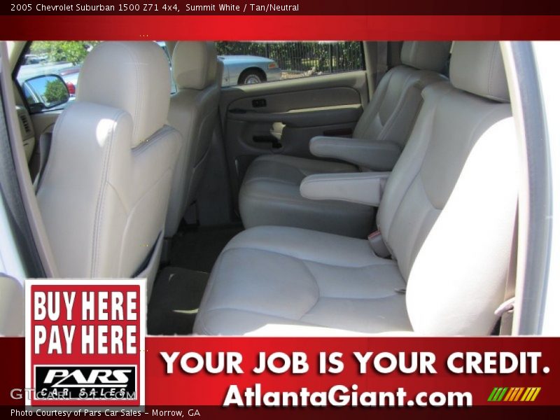 Summit White / Tan/Neutral 2005 Chevrolet Suburban 1500 Z71 4x4