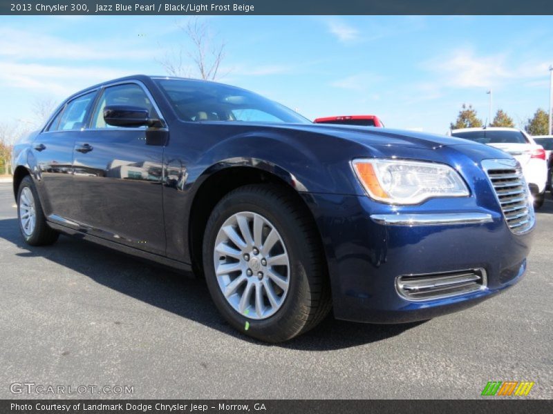 Jazz Blue Pearl / Black/Light Frost Beige 2013 Chrysler 300