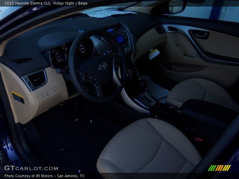 Indigo Night / Beige 2013 Hyundai Elantra GLS