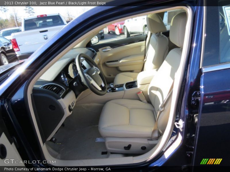 Jazz Blue Pearl / Black/Light Frost Beige 2013 Chrysler 300