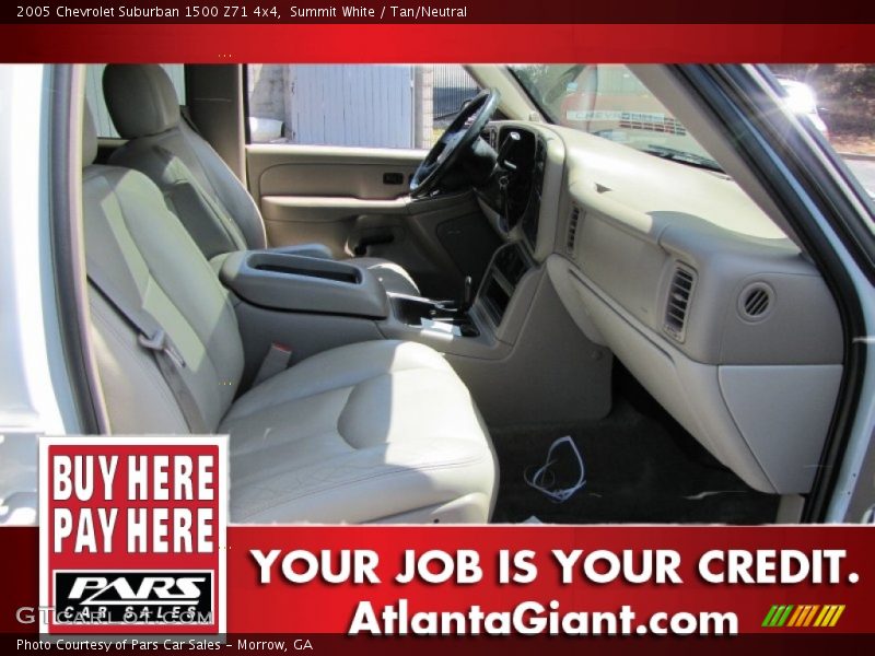 Summit White / Tan/Neutral 2005 Chevrolet Suburban 1500 Z71 4x4