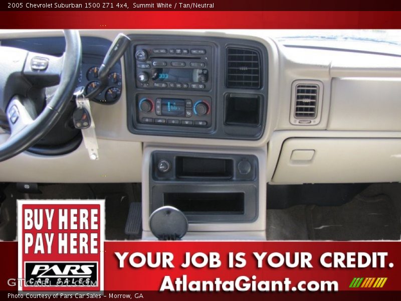 Summit White / Tan/Neutral 2005 Chevrolet Suburban 1500 Z71 4x4
