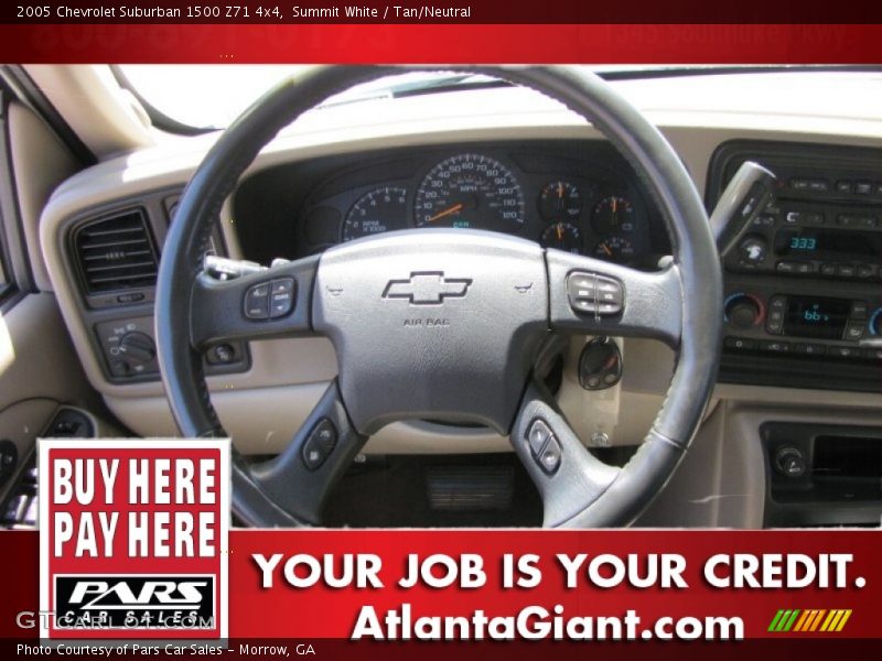 Summit White / Tan/Neutral 2005 Chevrolet Suburban 1500 Z71 4x4
