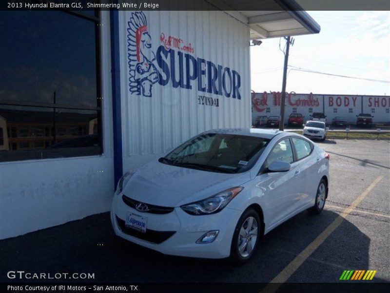 Shimmering White / Beige 2013 Hyundai Elantra GLS