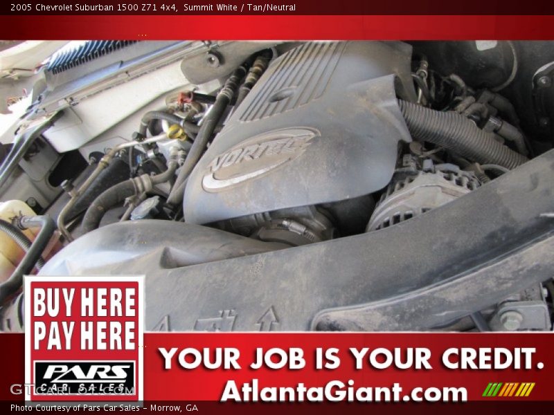 Summit White / Tan/Neutral 2005 Chevrolet Suburban 1500 Z71 4x4