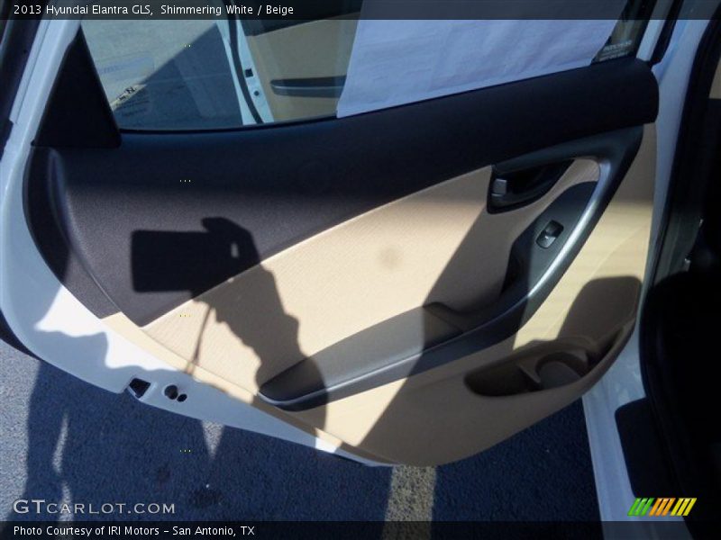 Shimmering White / Beige 2013 Hyundai Elantra GLS