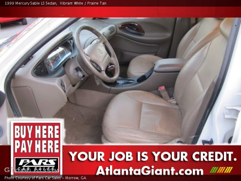 Vibrant White / Prairie Tan 1999 Mercury Sable LS Sedan