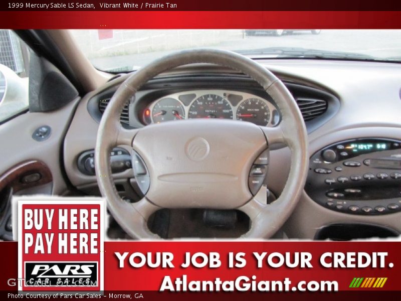 Vibrant White / Prairie Tan 1999 Mercury Sable LS Sedan