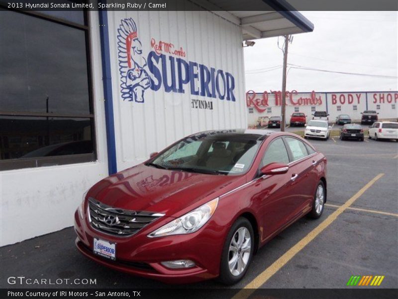 Sparkling Ruby / Camel 2013 Hyundai Sonata Limited
