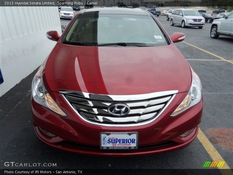 Sparkling Ruby / Camel 2013 Hyundai Sonata Limited