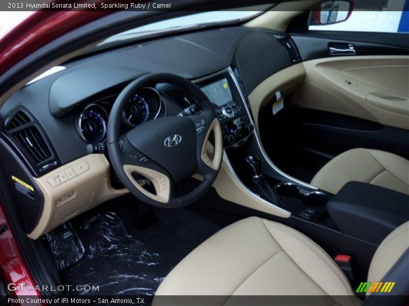 Sparkling Ruby / Camel 2013 Hyundai Sonata Limited