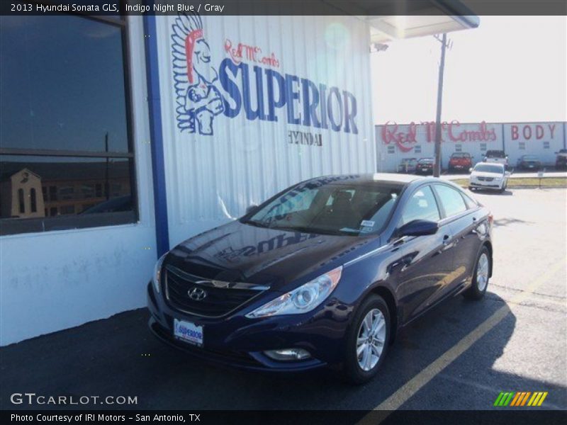 Indigo Night Blue / Gray 2013 Hyundai Sonata GLS