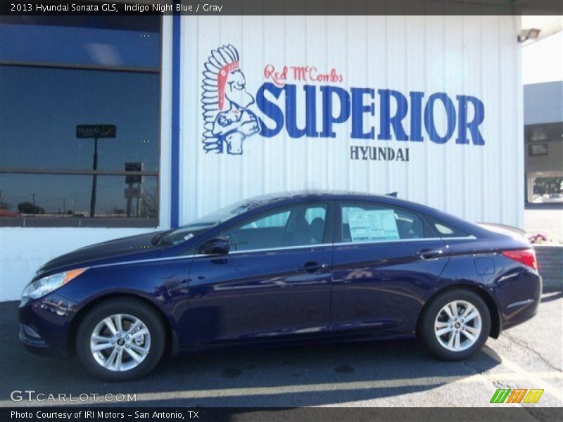 Indigo Night Blue / Gray 2013 Hyundai Sonata GLS