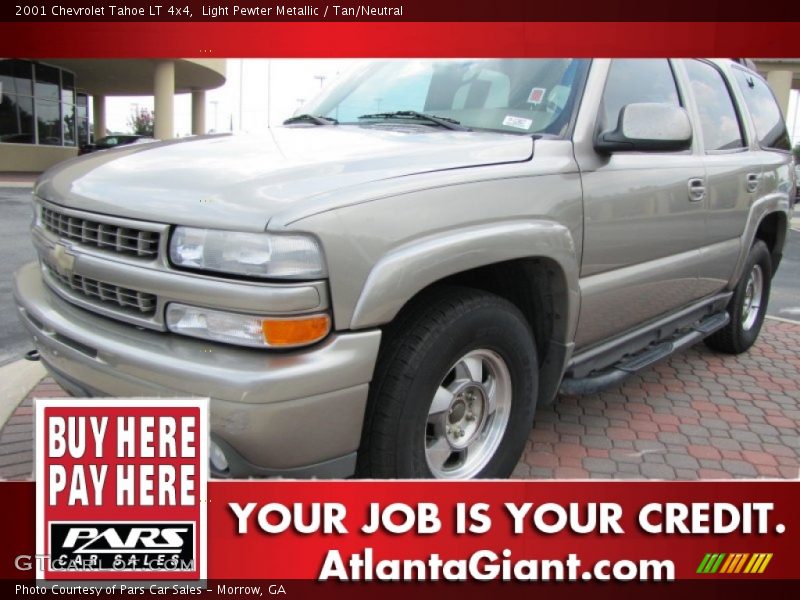 Light Pewter Metallic / Tan/Neutral 2001 Chevrolet Tahoe LT 4x4