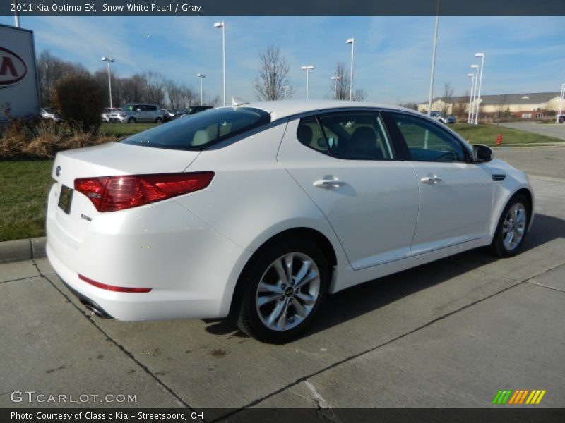 Snow White Pearl / Gray 2011 Kia Optima EX