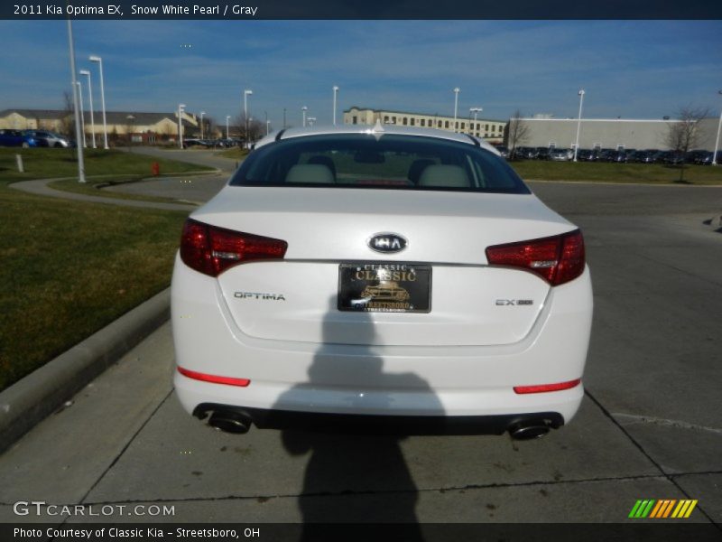 Snow White Pearl / Gray 2011 Kia Optima EX
