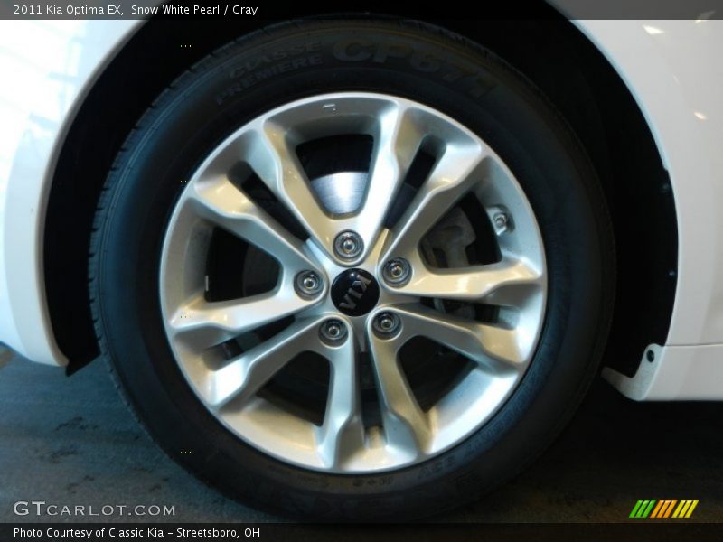 Snow White Pearl / Gray 2011 Kia Optima EX