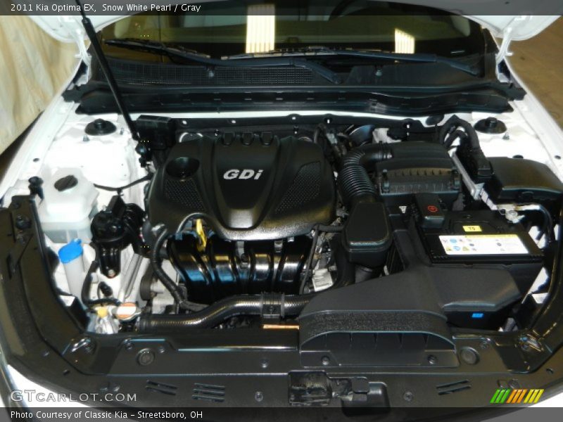 Snow White Pearl / Gray 2011 Kia Optima EX