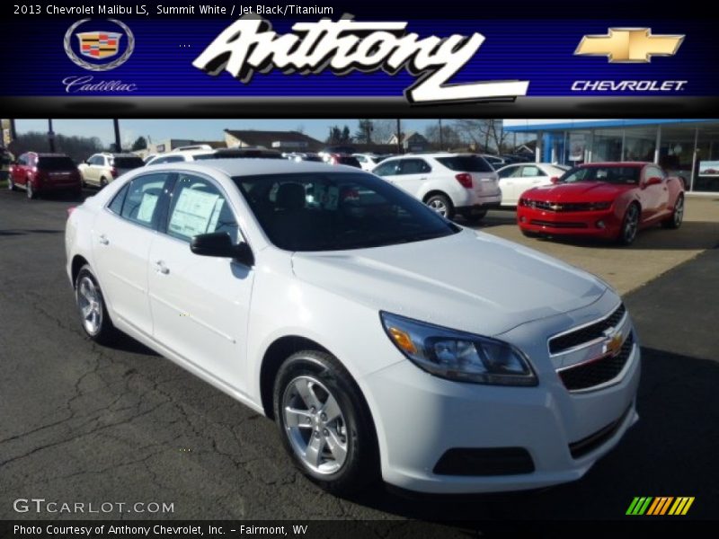 Summit White / Jet Black/Titanium 2013 Chevrolet Malibu LS