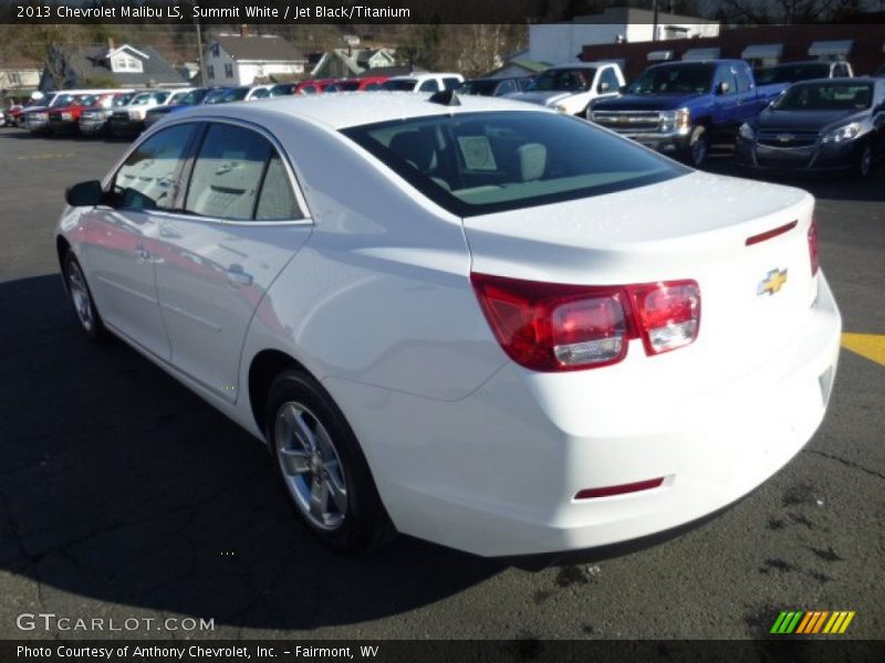 Summit White / Jet Black/Titanium 2013 Chevrolet Malibu LS