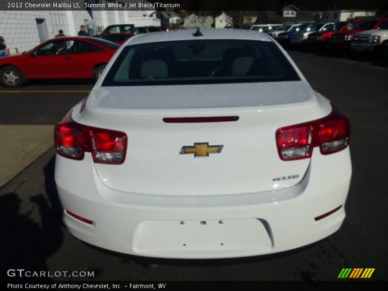 Summit White / Jet Black/Titanium 2013 Chevrolet Malibu LS