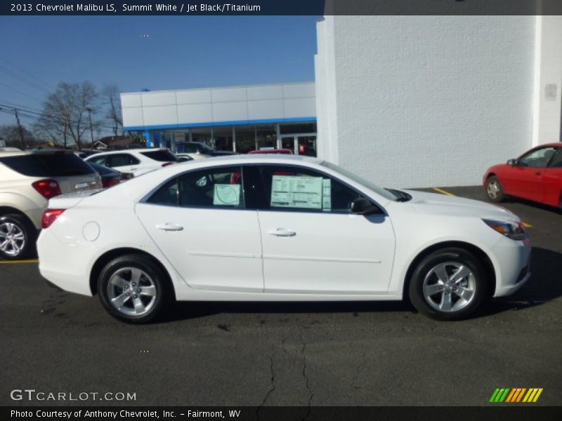 Summit White / Jet Black/Titanium 2013 Chevrolet Malibu LS