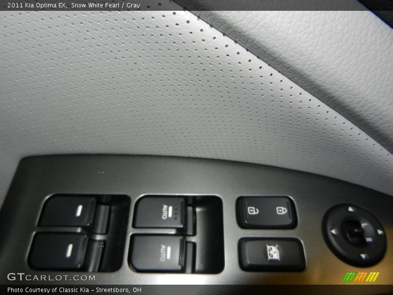 Snow White Pearl / Gray 2011 Kia Optima EX