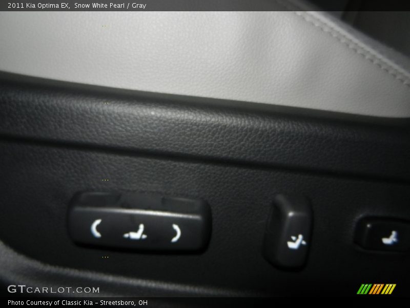 Snow White Pearl / Gray 2011 Kia Optima EX