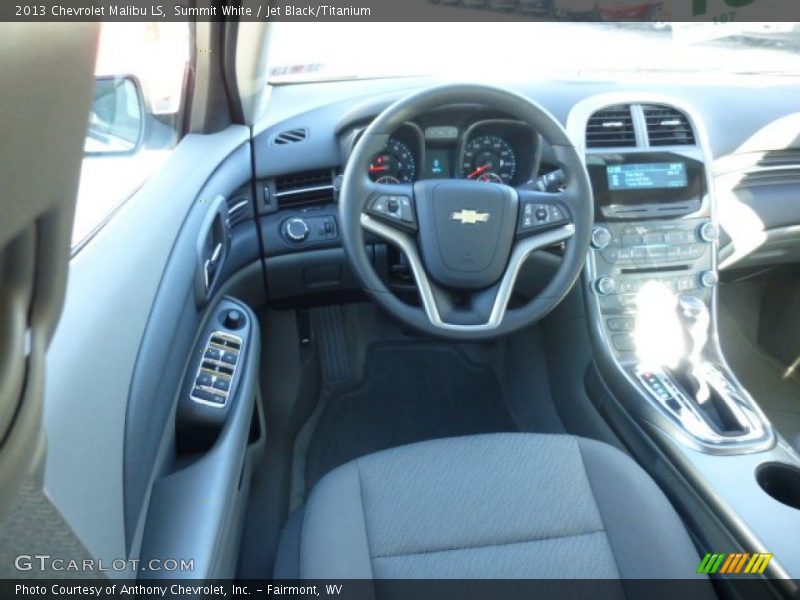 Summit White / Jet Black/Titanium 2013 Chevrolet Malibu LS