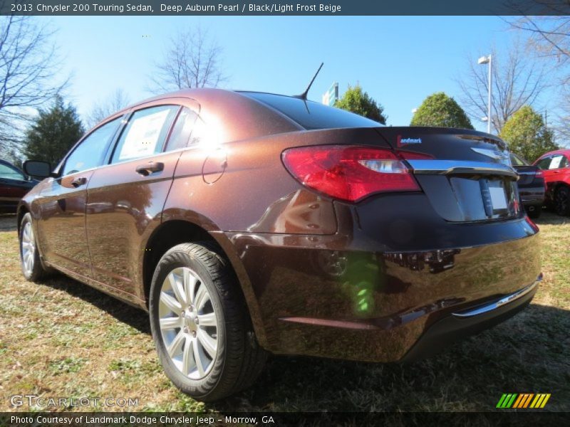 Deep Auburn Pearl / Black/Light Frost Beige 2013 Chrysler 200 Touring Sedan