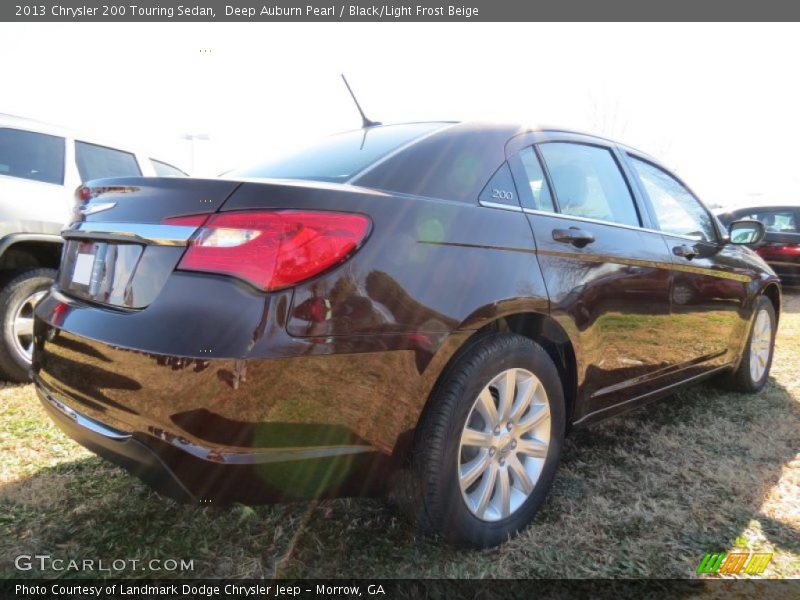 Deep Auburn Pearl / Black/Light Frost Beige 2013 Chrysler 200 Touring Sedan