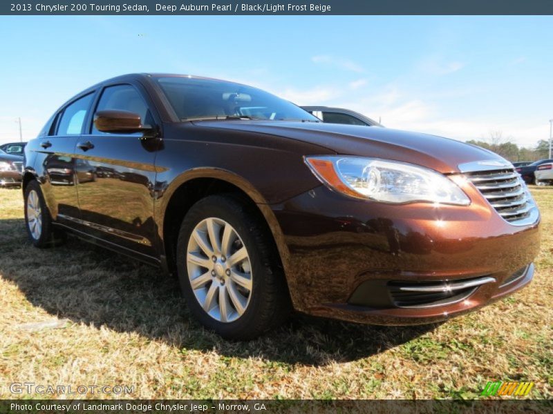 Deep Auburn Pearl / Black/Light Frost Beige 2013 Chrysler 200 Touring Sedan