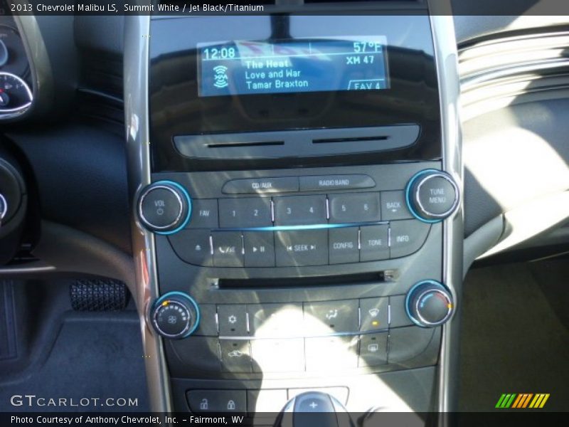 Summit White / Jet Black/Titanium 2013 Chevrolet Malibu LS