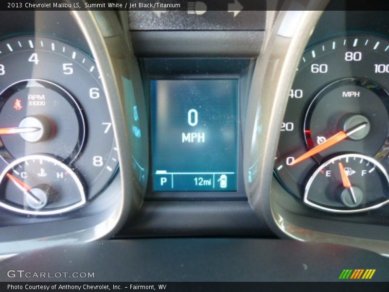 Summit White / Jet Black/Titanium 2013 Chevrolet Malibu LS