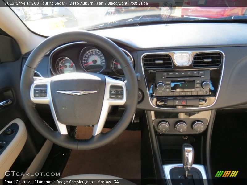 Deep Auburn Pearl / Black/Light Frost Beige 2013 Chrysler 200 Touring Sedan